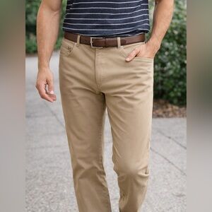 Brax Chuck Khaki Stretch Pants Men’s 36x28 Modern Fit Five Pocket